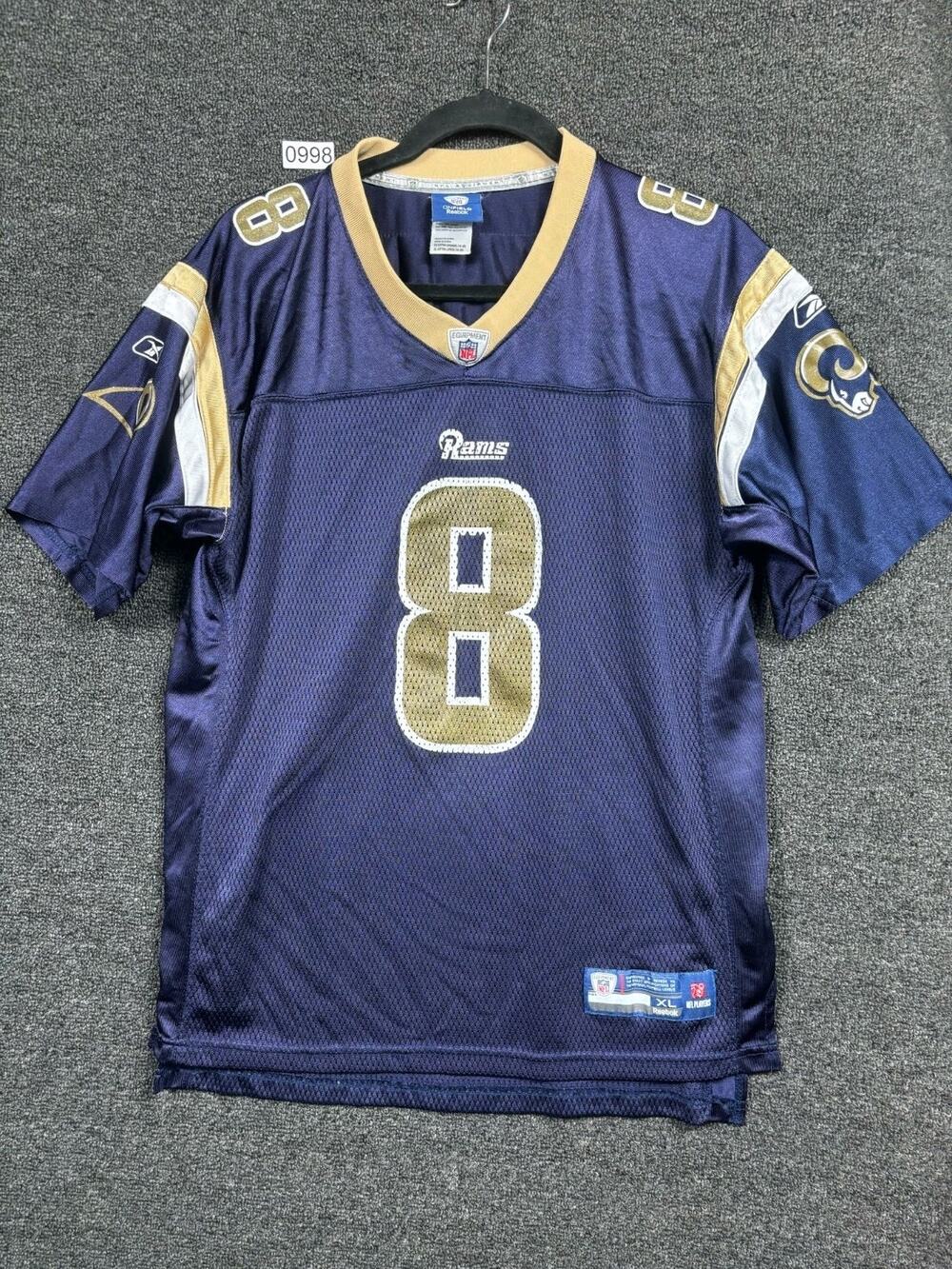 Reebok On Field St. Louis Rams Sam Bradford #8 NFL Football Jersey Youth Size XL